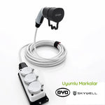 Görseli galeri görüntüleyiciye yükle, Plugen V2L Adaptör 3 Metre 3'lü Uzatma Prizli - BYD / Skywell Uyumlu Araçtan 220V Priz Çıkışı