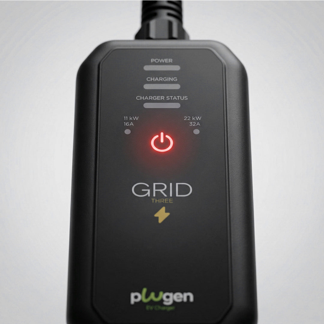 Plugen GRID 3 Taşınabilir EV Şarj Cihazı 11-22 kW 3 Faz 16-32A Type 2 Adaptörlü Çantalı