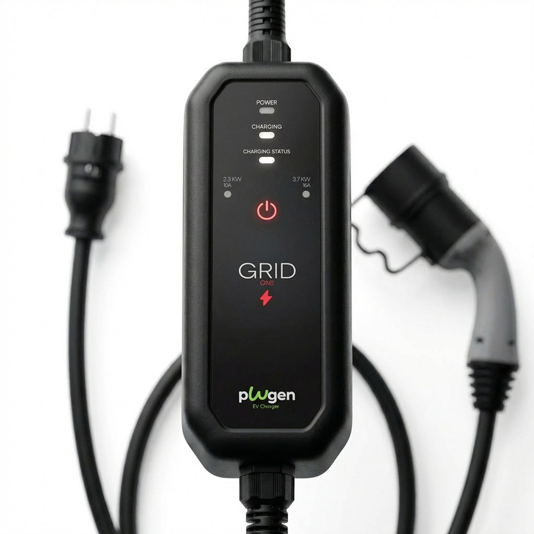 Plugen GRID 1 Taşınabilir Elektrikli Araç Şarj Cihazı 2.3-3.7 kW Tek Faz 10-16A Type 2/5 Metre Çantalı