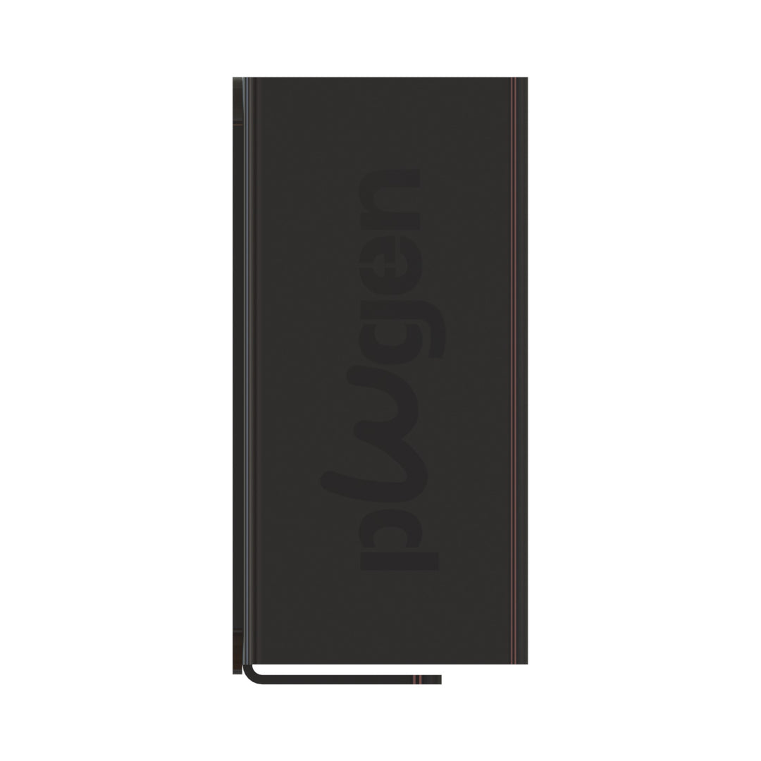 Plugen GRID duvar askısı yandan görünüm, Plugen logo kesimi